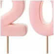 dekoracje na 20 urodziny swieczki na tort liczba 20 rozowy 4 5 cm 2 szt