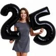dekoracje na 25 urodziny rocznice zestaw balonow xl liczba 25 czarny 39 dgt 2 szt