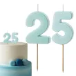 dekoracje na 25 urodziny swieczki na tort liczba 25 niebieski 4 5 cm 2 szt