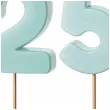 dekoracje na 25 urodziny swieczki na tort liczba 25 niebieski 4 5 cm 2 szt