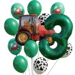 dekoracje na 3 urodziny zestaw balonow farma czerwony traktor wiejskie party