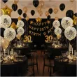 dekoracje na 30 urodziny balony transparentne z konfetti happy birthday liczba 30 zlote 12