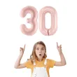 dekoracje na 30 urodziny rocznice zestaw balonow liczba 30 rozowy jasny 34 dgt 2 elementy