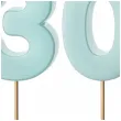 dekoracje na 30 urodziny swieczki na tort liczba 30 niebieski 4 5 cm 2 szt