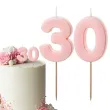 dekoracje na 30 urodziny swieczki na tort liczba 30 rozowy 4 5 cm 2 szt
