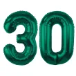 dekoracje na 30 urodziny zestaw balonow xl liczba 30 butelkowy zielony 39 dgt 2 szt