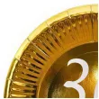 dekoracje na 30 urodziny zlote metalizowane talerzyki papierowe 30th birthday okragle 18 x6