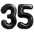 dekoracje na 35 urodziny rocznice zestaw balonow xl liczba 35 czarny 39 dgt 2 szt