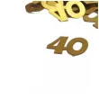 dekoracje na 40 urodziny konfetti cyfra 40 zloto czarne 1 opak