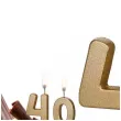 dekoracje na 40 urodziny swieczki na tort liczba 40 zloty 4 5 cm 2 szt