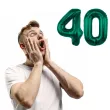 dekoracje na 40 urodziny zestaw balonow xl liczba 40 butelkowy zielony 39 dgt 2 szt