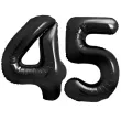 dekoracje na 45 urodziny rocznice zestaw balonow xl liczba 45 czarny 39 dgt 2 szt