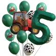 dekoracje na 5 urodziny zestaw balonow farma czerwony traktor wiejskie party