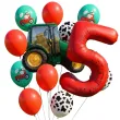 dekoracje na 5 urodziny zestaw balonow farma zielony traktor wiejskie party