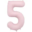 dekoracje na 5 urodziny zestaw balonow kotek dla kociarza liczba 5 rozowy jasny 10 szt