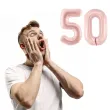 dekoracje na 50 urodziny rocznice zestaw balonow liczba 50 rozowy jasny 34 dgt 2 elementy
