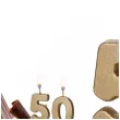 dekoracje na 50 urodziny swieczki na tort liczba 50 zloty 4 5 cm 2 szt