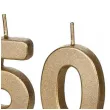 dekoracje na 50 urodziny swieczki na tort liczba 50 zloty 4 5 cm 2 szt