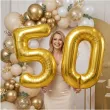 dekoracje na 50 urodziny zestaw balonow liczba 50 zloty 33 dgt 2 elementy