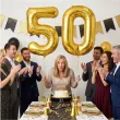 dekoracje na 50 urodziny zestaw balonow liczba 50 zloty 33 dgt 2 elementy