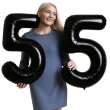 dekoracje na 55 urodziny rocznice zestaw balonow xl liczba 55 czarny 39 dgt 2 szt