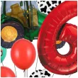 dekoracje na 6 urodziny zestaw balonow farma zielony traktor wiejskie party