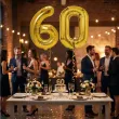 dekoracje na 60 urodziny zestaw balonow liczba 60 zloty 33 dgt 2 elementy