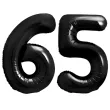 dekoracje na 65 urodziny rocznice zestaw balonow xl liczba 65 czarny 39 dgt 2 szt