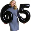 dekoracje na 65 urodziny rocznice zestaw balonow xl liczba 65 czarny 39 dgt 2 szt