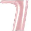 dekoracje na 7 urodziny dla dziewczynki balon foliowy cyfra 7 stojaca rozowy partydeco