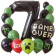 dekoracje na 7 urodziny gracza balony minecraft creeper zielone czarne gaming tnt enderman x17