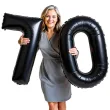dekoracje na 70 urodziny rocznice zestaw balonow xl liczba 70 czarny 39 dgt 2 szt