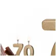 dekoracje na 70 urodziny swieczki na tort liczba 70 zloty 4 5 cm 2 szt