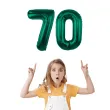dekoracje na 70 urodziny zestaw balonow xl liczba 70 butelkowy zielony 39 dgt 2 szt