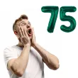 dekoracje na 75 urodziny zestaw balonow xl liczba 75 butelkowy zielony 39 dgt 2 szt