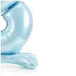 dekoracje na 8 urodziny dla chlopca balon foliowy cyfra 8 stojaca blekitny partydeco