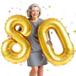 dekoracje na 80 urodziny zestaw balonow liczba 80 zloty 33 dgt 2 elementy