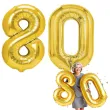 dekoracje na 80 urodziny zestaw balonow liczba 80 zloty 33 dgt 2 elementy