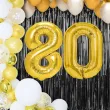 dekoracje na 80 urodziny zestaw balonow liczba 80 zloty 33 dgt 2 elementy