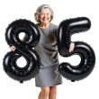 dekoracje na 85 urodziny rocznice zestaw balonow xl liczba 85 czarny 39 dgt 2 szt
