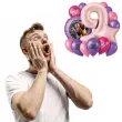 dekoracje na 9 urodziny balony k pop demon hunters rozowo fioletowe huntrix lowczynie demonow