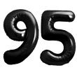 dekoracje na 95 urodziny rocznice zestaw balonow xl liczba 95 czarny 39 dgt 2 szt