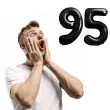 dekoracje na 95 urodziny rocznice zestaw balonow xl liczba 95 czarny 39 dgt 2 szt