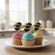 dekoracje na babeczki pikery dzien dziadka gwiazdki do muffinek szpilki ozdobne 6 szt