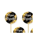 dekoracje na babeczki pikery dzien dziadka gwiazdki do muffinek szpilki ozdobne 6 szt