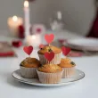 dekoracje na babeczki walentynkowe pikery na muffinki czerwone serca 6 szt