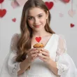 dekoracje na babeczki walentynkowe pikery na muffinki czerwone serca 6 szt