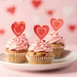 dekoracje na babeczki walentynkowe pikery na muffinki czerwone serca art 6 szt