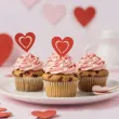 dekoracje na babeczki walentynkowe pikery na muffinki czerwone serca art 6 szt