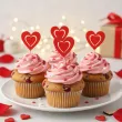 dekoracje na babeczki walentynkowe pikery na muffinki czerwone serca art 6 szt